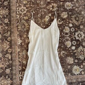Aritzia Wilfred White Slip Dress